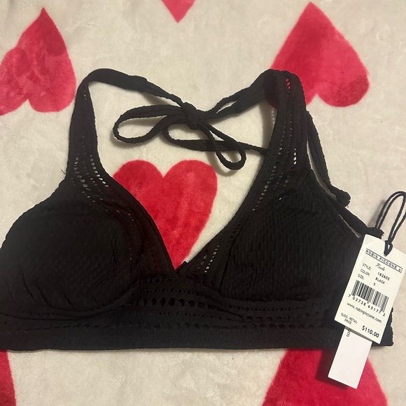 ROBIN PICCONE Perla  bikini halter top black NWT - Picture 6 of 10